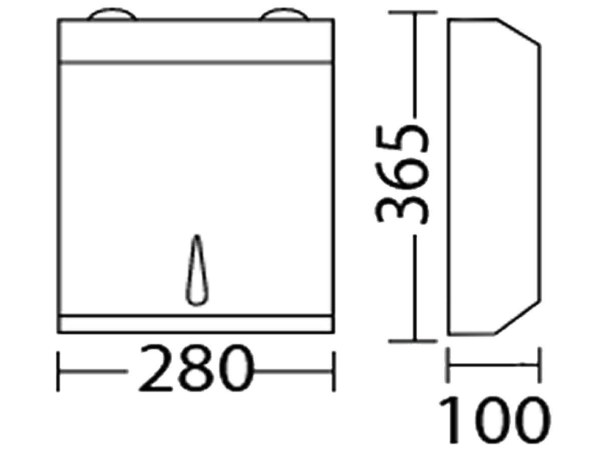 V-958D Paper Dispenser Dimension
